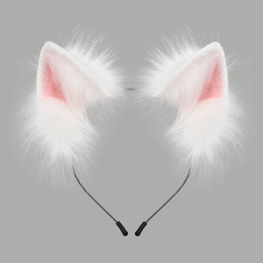 Faux Fur Cat and Fox Ear Headband for Cosplay Costumes