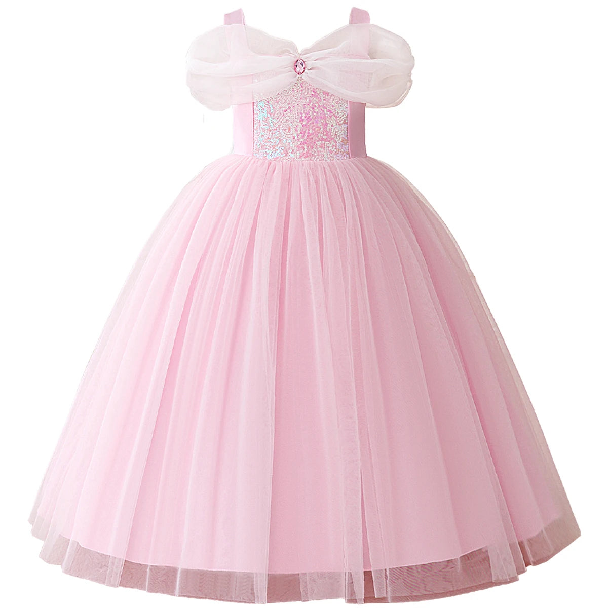 Girls Sequin Princess Dress for Halloween, Christmas and Parties