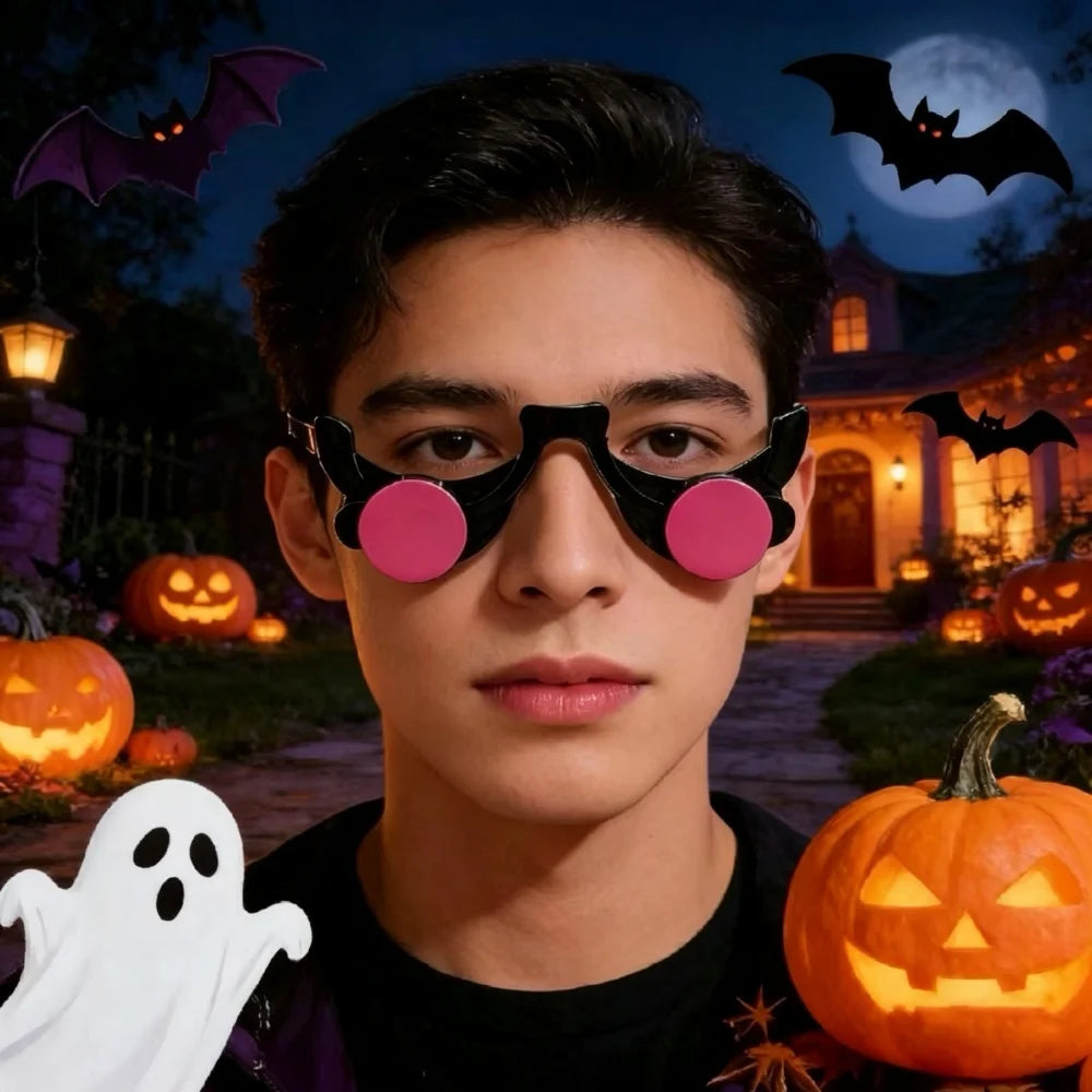 Halloween Red Eye Glasses Glow in the Dark Costume Prop