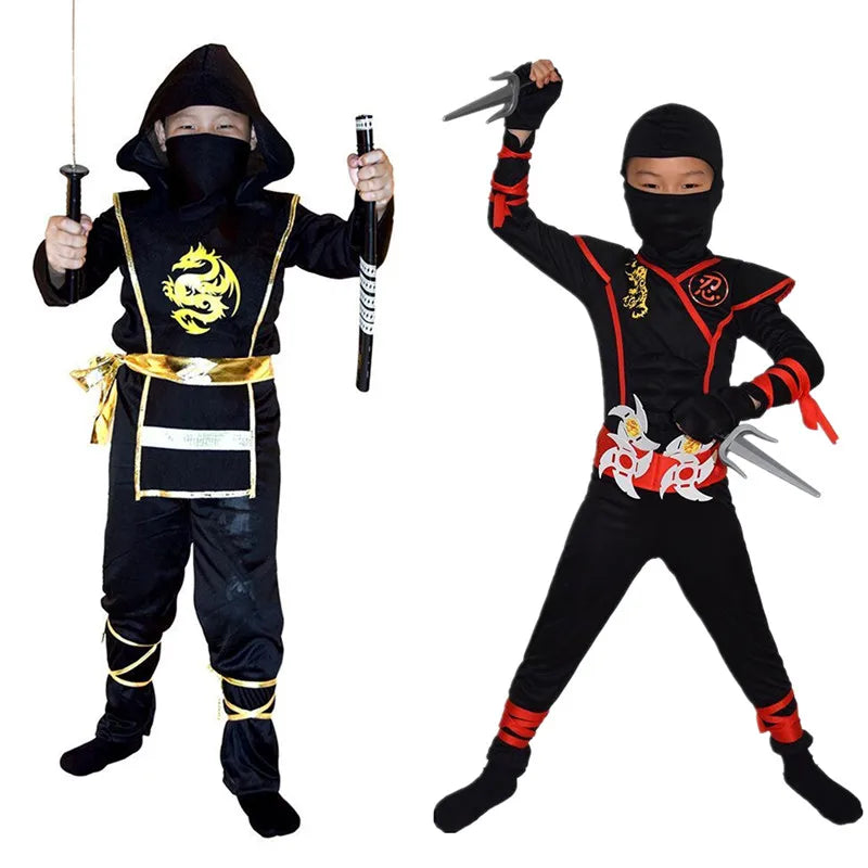 Boys Ninja Costume with Foam Accessories for Halloween