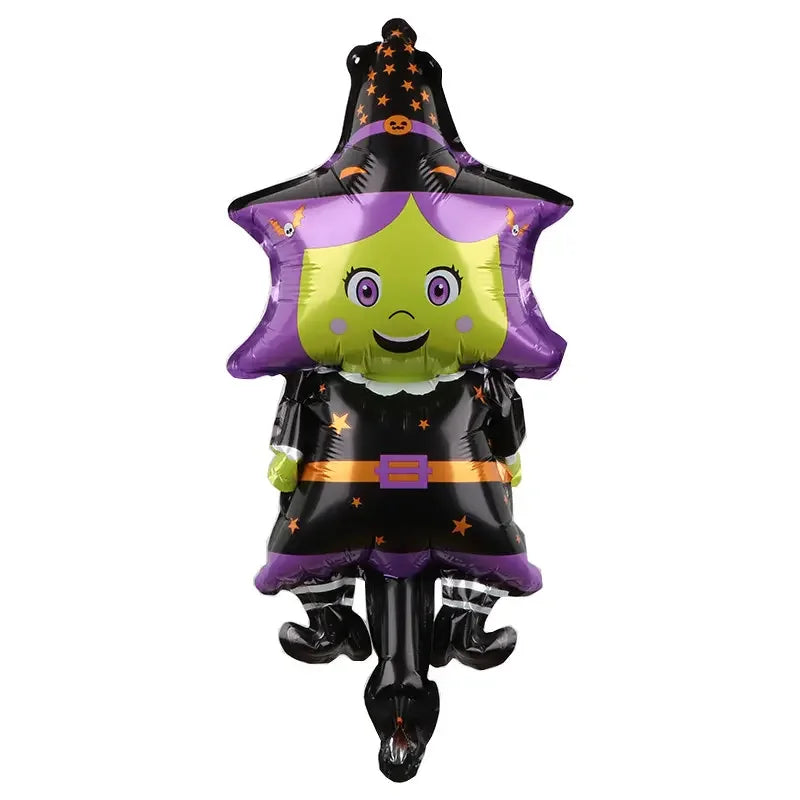 12pcs Halloween Mini Pumpkin Ghost Balloons Bat Spider Witch Monster Head Foil Balloon Globos Halloween Party Supplies