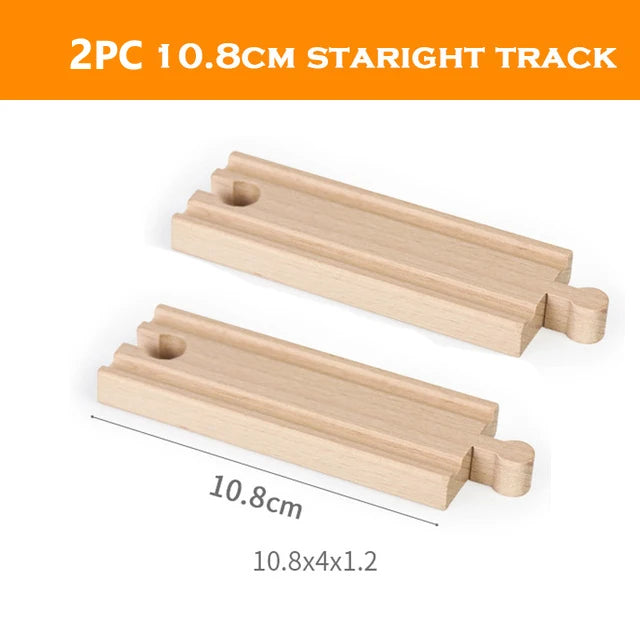 Wooden Train Track Racing Railway Toys All Kinds Wooden Track Accessories Fit for Biro Wood Tracks Toys for Children Gift