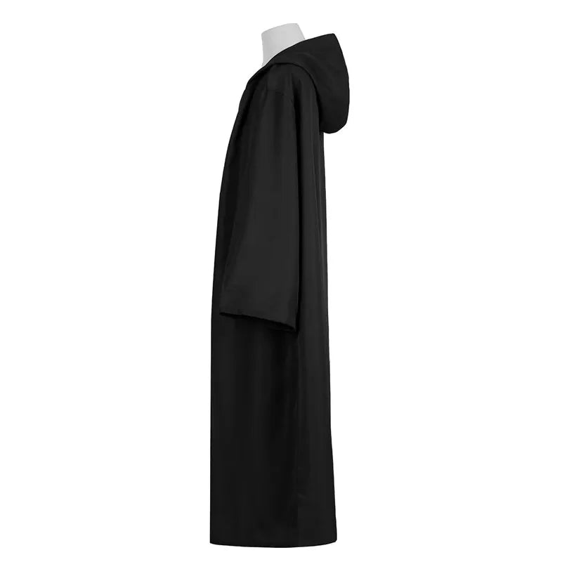 Black Hooded Sorcerer Cloak Costume for Adults & Kids