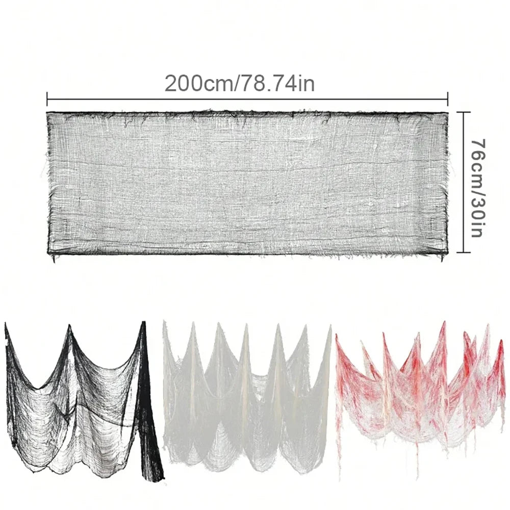 Halloween Bloody Gauze Door Curtain Horror Party Decoration