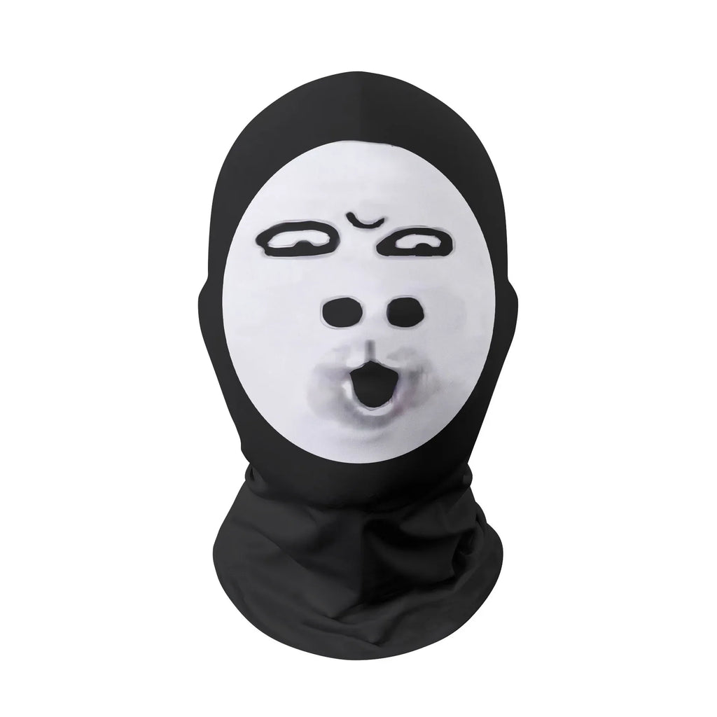 3D Printed Realistic Funny Face Mask Elastic Mesh Full Face Mask for Men Women Cosplay Role Play Headdress Halloween Masks