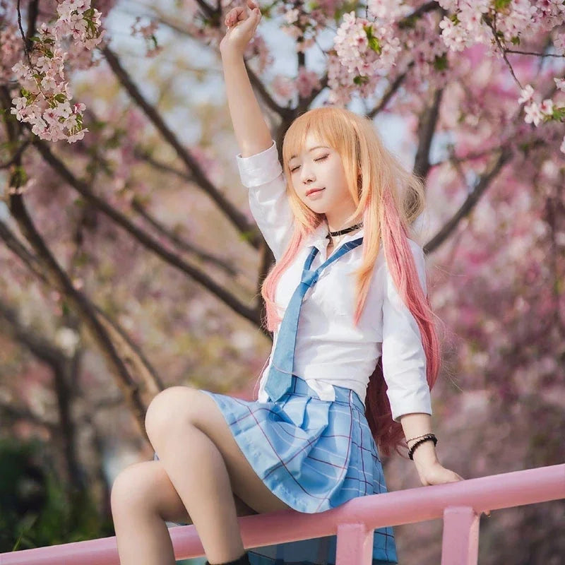 Anime School Uniform Cosplay Costume with Wig