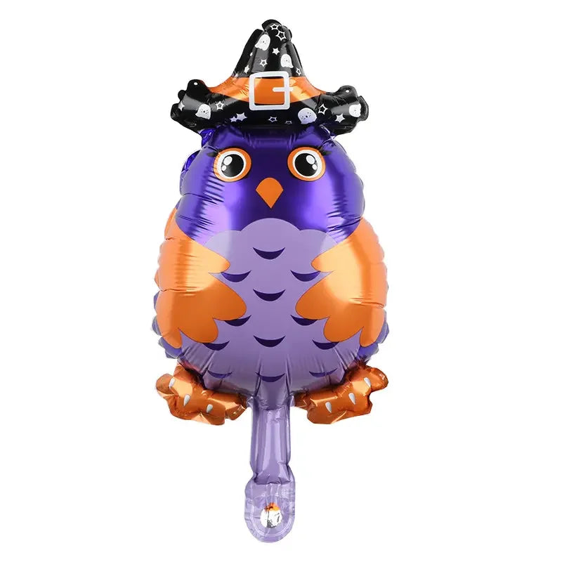 12pcs Halloween Mini Pumpkin Ghost Balloons Bat Spider Witch Monster Head Foil Balloon Globos Halloween Party Supplies