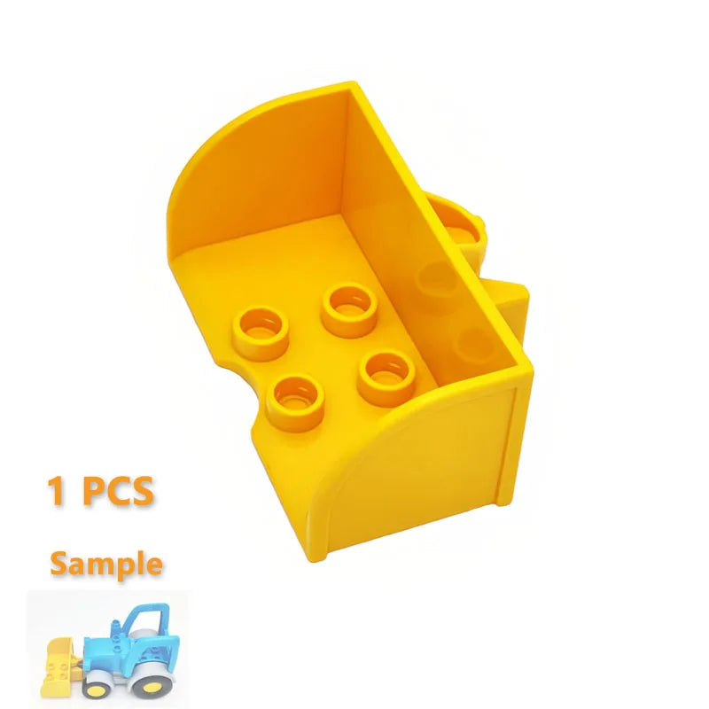 Big Building Blocks Construction Traffic Machinery Creativity Car Accessories Crane Excavator Bricks Toys For Children Baby Gift
