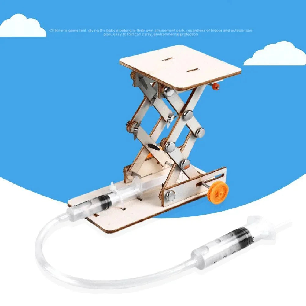 1Set Kids DIY Science Toys Hydraulic Lift Table Model Educational Scientific Experiment Kit for Physics School Projects