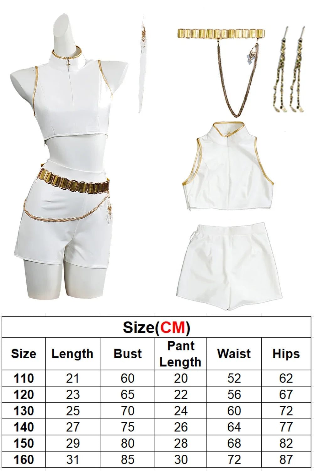Girls Black and Gold Cosplay Costume Uniform
