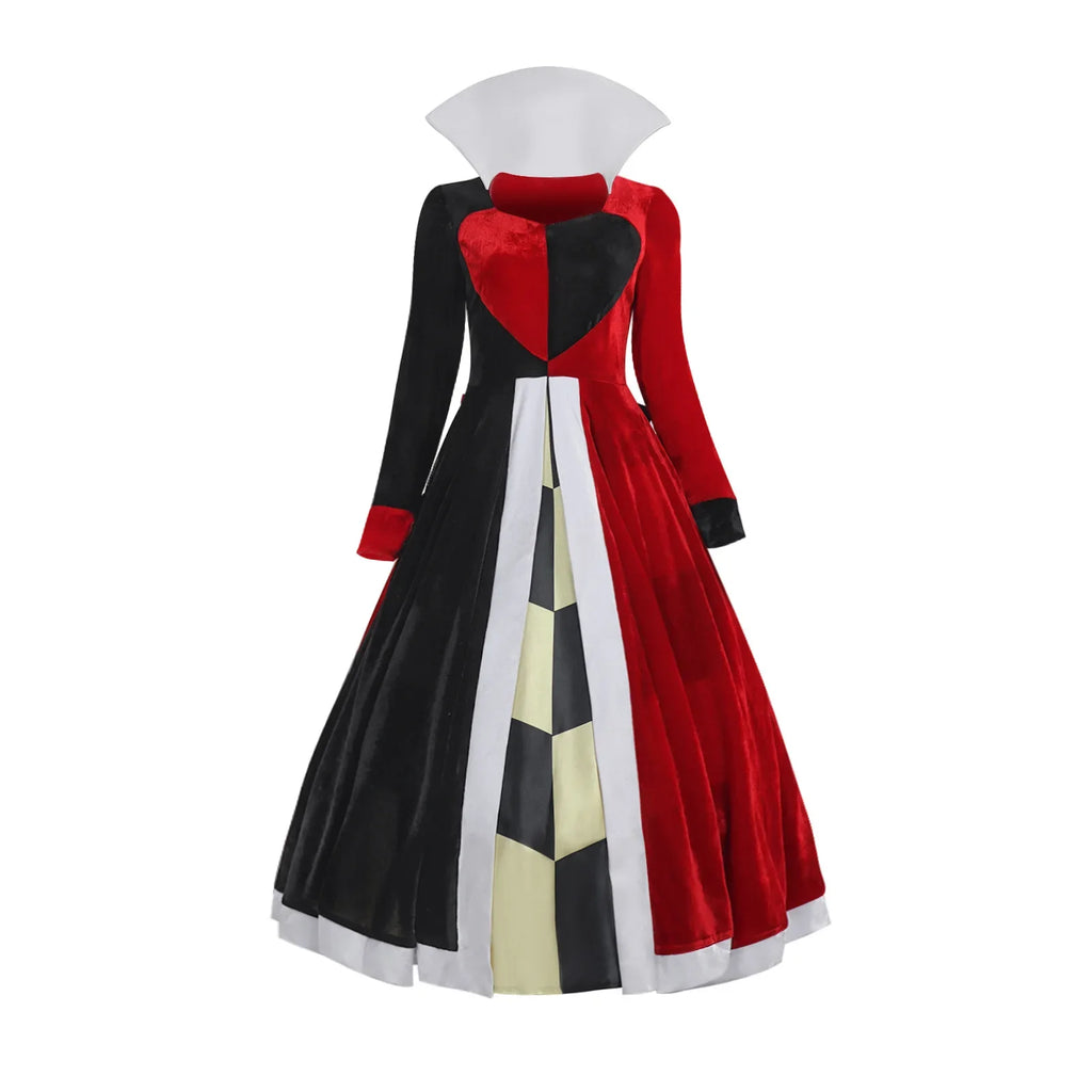 Queen of Hearts Inspired Costume Dress for Halloween Plus Size