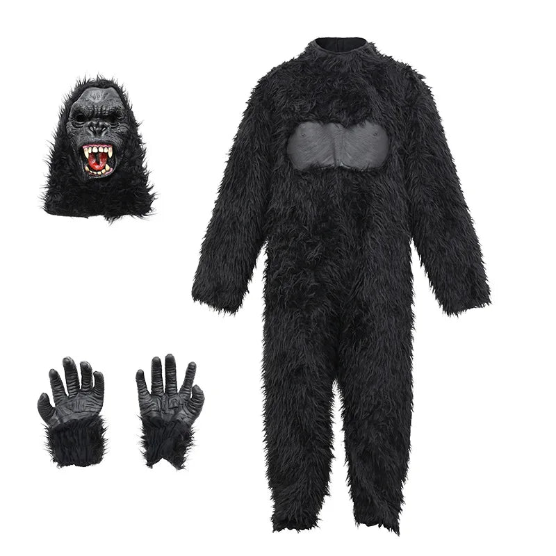Adult Gorilla Animal Jumpsuit Costume for Halloween