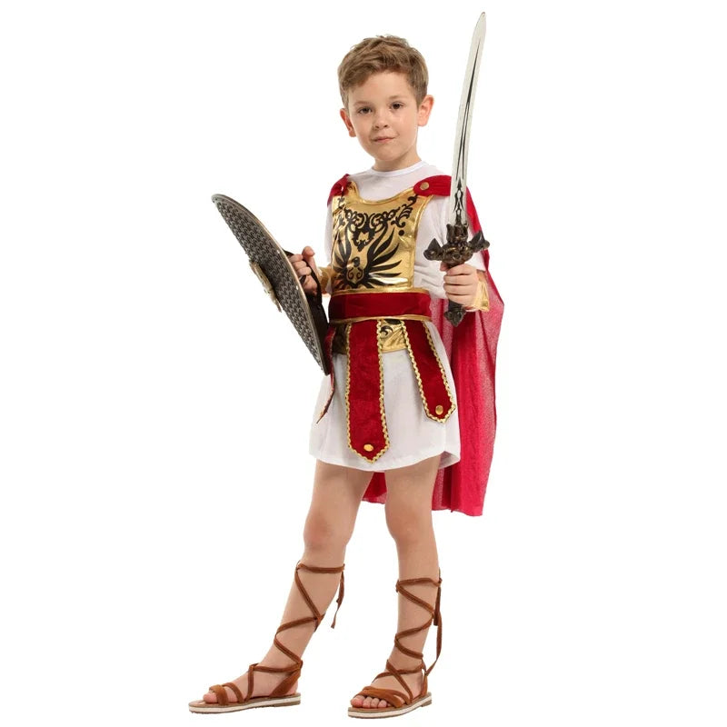 Kids Roman Warrior Costume for Halloween & Parties