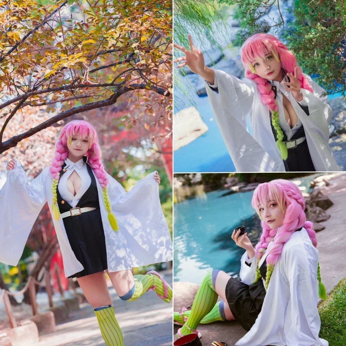 Anime-Inspired Uniform Cosplay Costume with Wig for Women