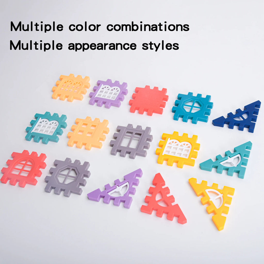 Large Scale House Building Block Simulation Window Design, Kindergarten Construction, creation of Boys and Girls Large House Bui