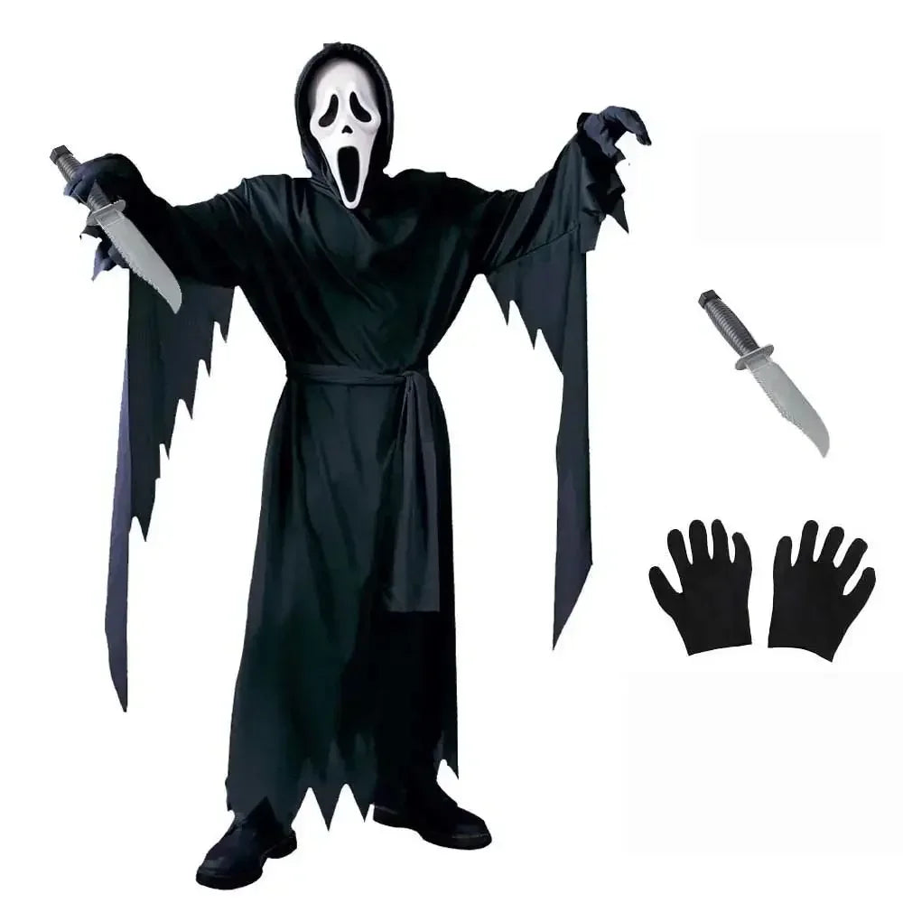 Kids Horror Ghost Costume Halloween Fancy Dress
