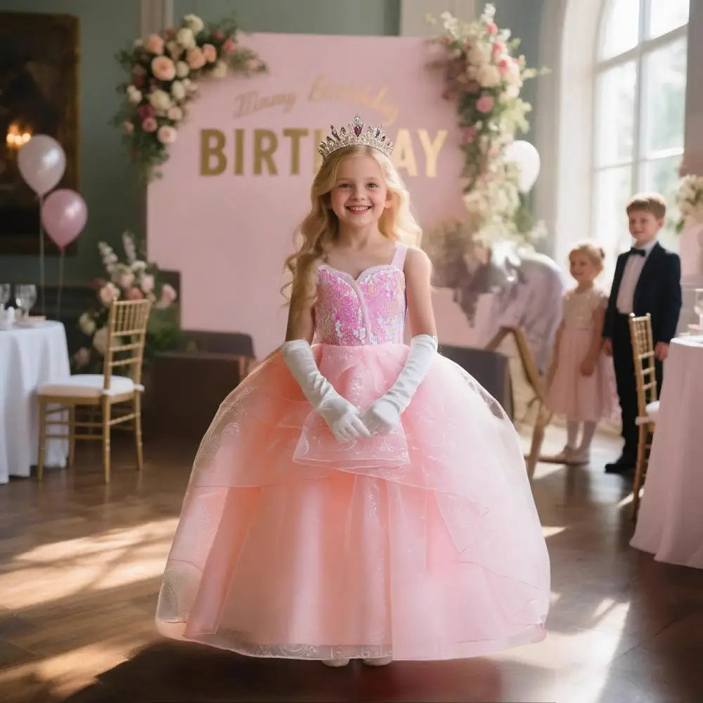 Girls Princess Costume Dress for Christmas, Carnival and Parties