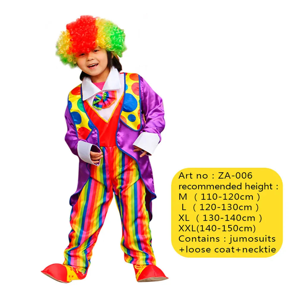 Kids Carnival Clown Jumpsuit Costume for Halloween