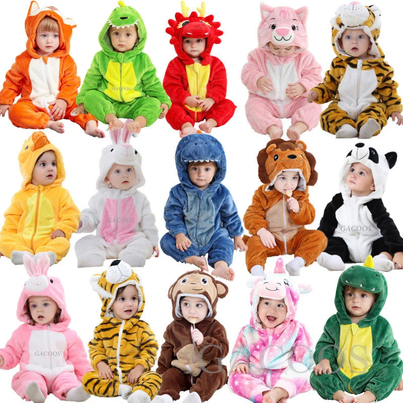 Baby Dinosaur Hooded Romper Costume for Halloween & Winter