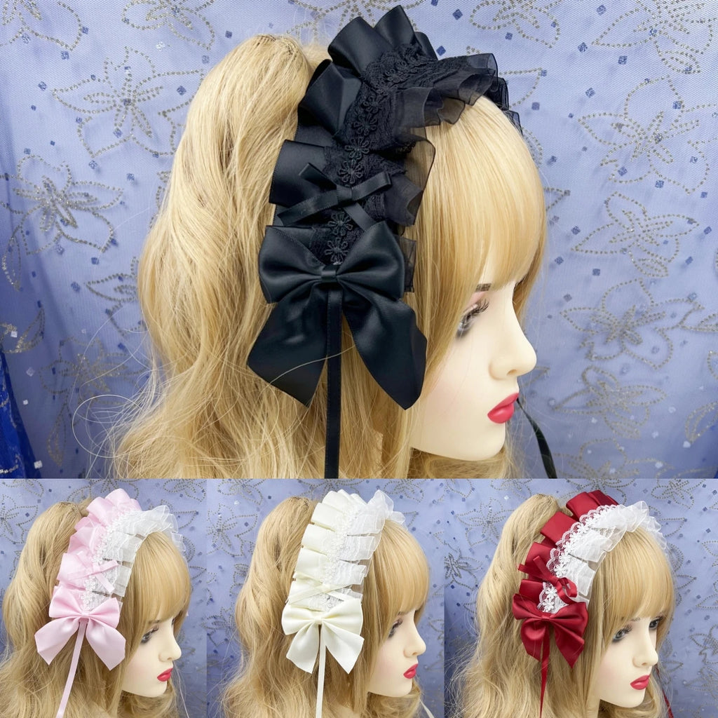 Sweet Lace Flower Maid Cosplay Headband Hair Accessory