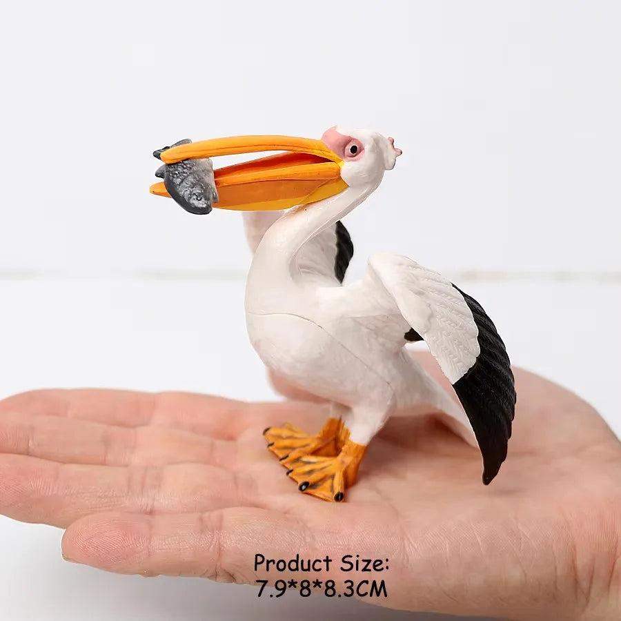 Wild Birds Animals Turkey Macaw Owl Eagles Ostrich Pelican Figurines Toy Animal Action Figure  Learning Education Birds Gifts