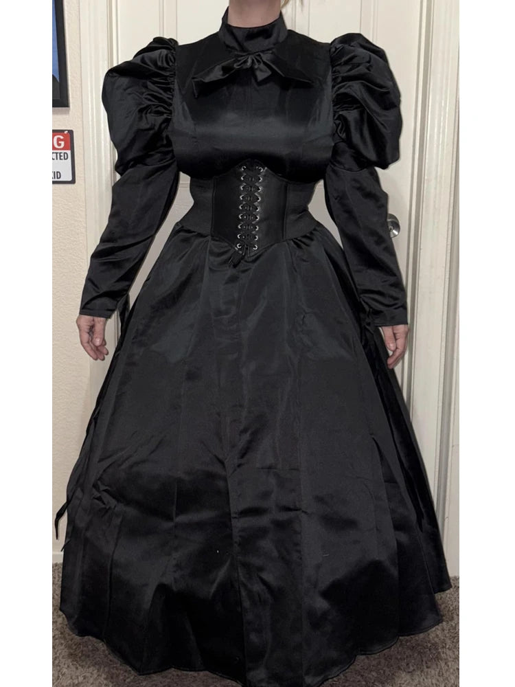 Women’s Black Gothic Victorian Renaissance Ball Gown