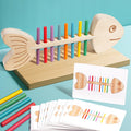 Montessori Color Matching Sensory Toys Wooden Balance Stick Fine Training Game Puzzle Toy For Boys Girls Birthday  Gift