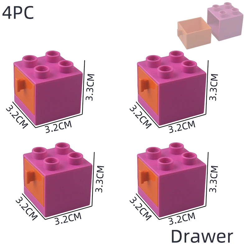 Big building blocks house accessory parts roof window wall construction assemble  bricks educational toys for children gift