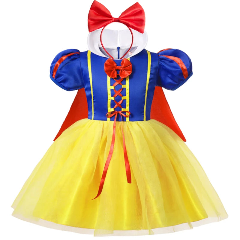 Girls Classic Princess Dress with Cape Halloween Costume