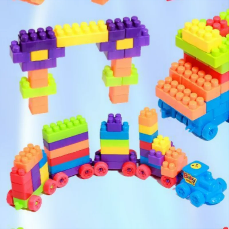 100pcs Building Blocks, Educational DIY Assembly Model Toy, Interlocking Construction Bricks for Intelligence Development