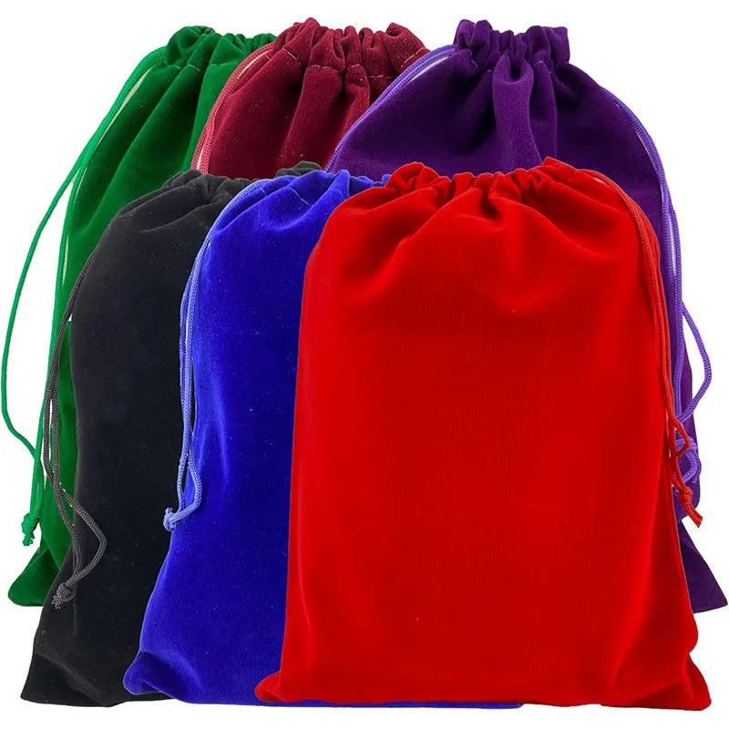 10/5/2PCS Velvet Drawstring Bags Satin Gift Bags Velvet Cloth Jewelry Pouches Wedding Favor Drawstring Bag Christmas Bag 5-5CM