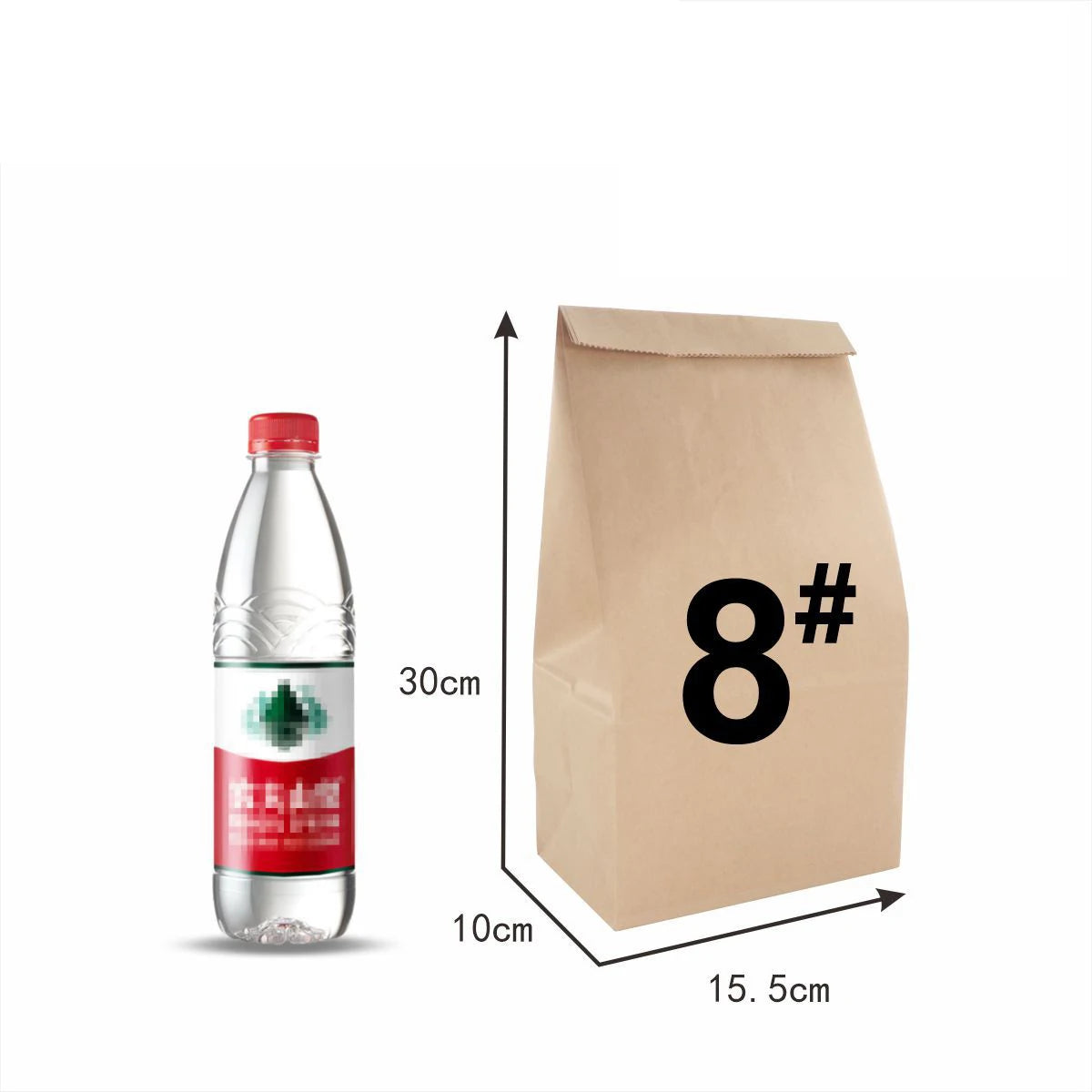 10/30/50/100pcs Brown Kraft Paper Bag Food Vegetables Shopping Bag Candy Package Kraft Lunch Bag Grocery Cookie Bread Bucket Bag
