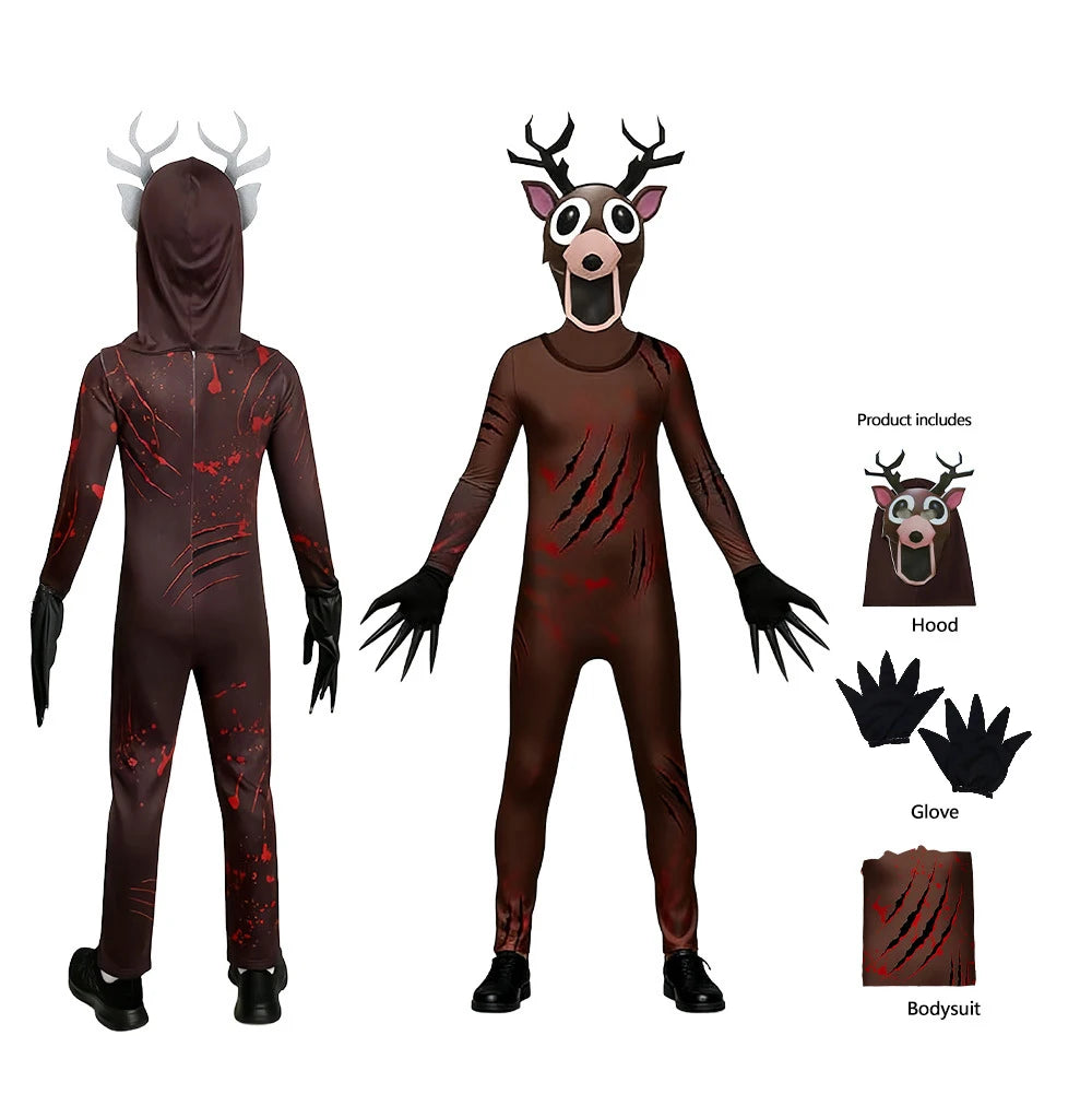 Scary Forest Deer Owl Costume for Adults & Kids
