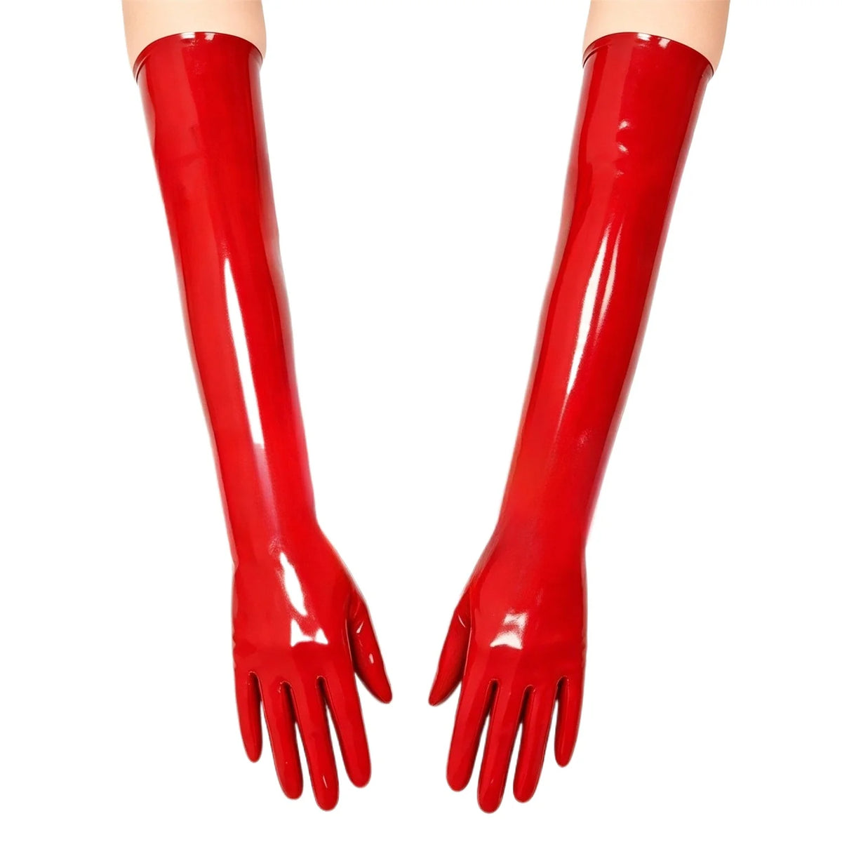 Black Latex Short Gloves for Cosplay Costumes