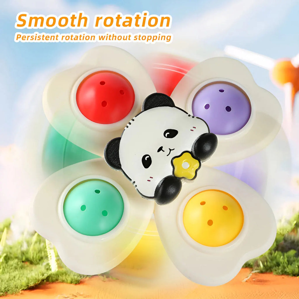 Suction Wheel Fun Rotating Toy Multi-Scene Playable Compact Portable Suction Adsorption Smooth Surface 3pcs