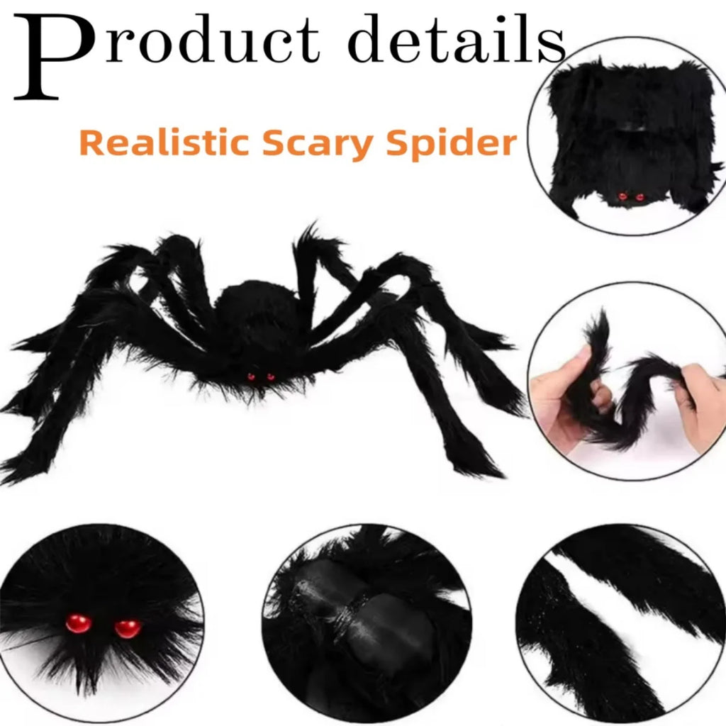 Giant Plush Spider Halloween Decoration Party Prop