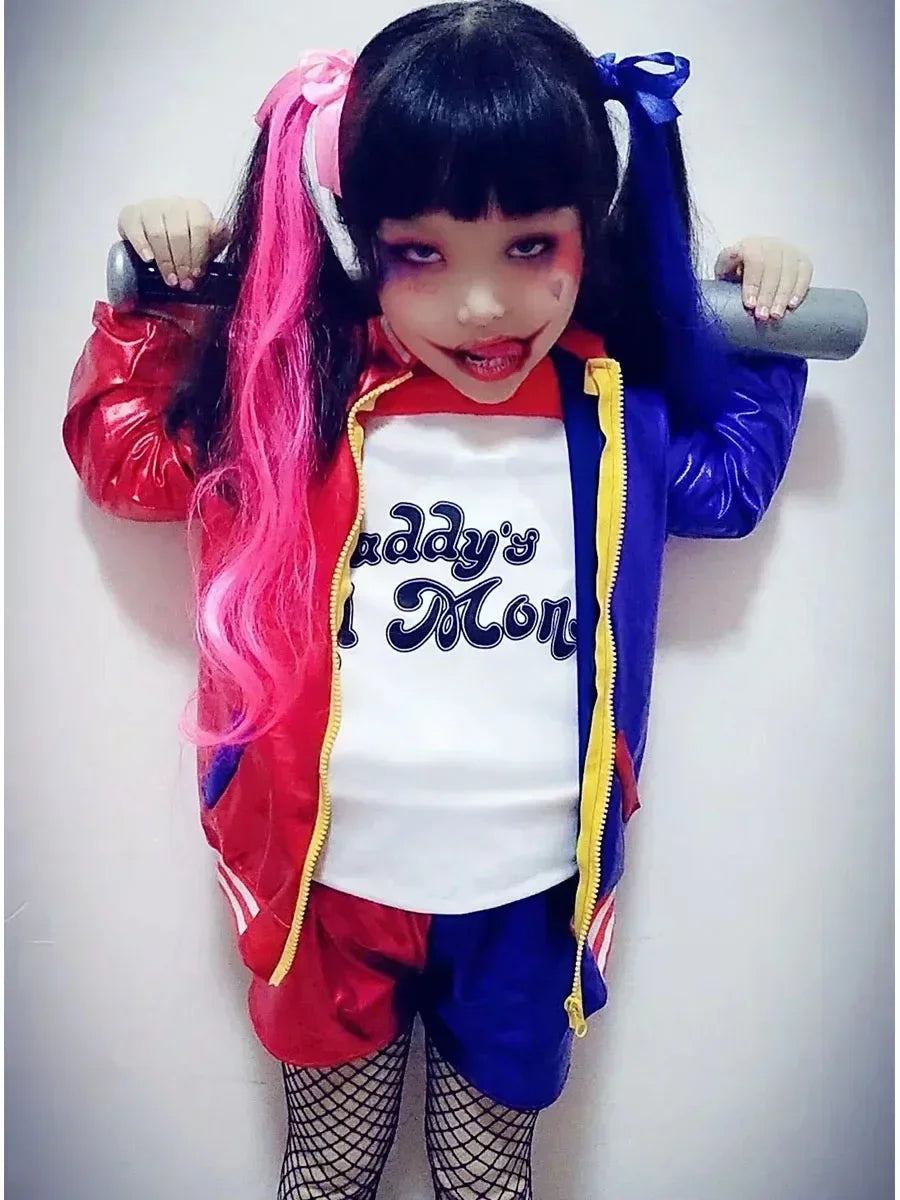 Girls Monster-Inspired Stitched Jacket & Pants Costume Set