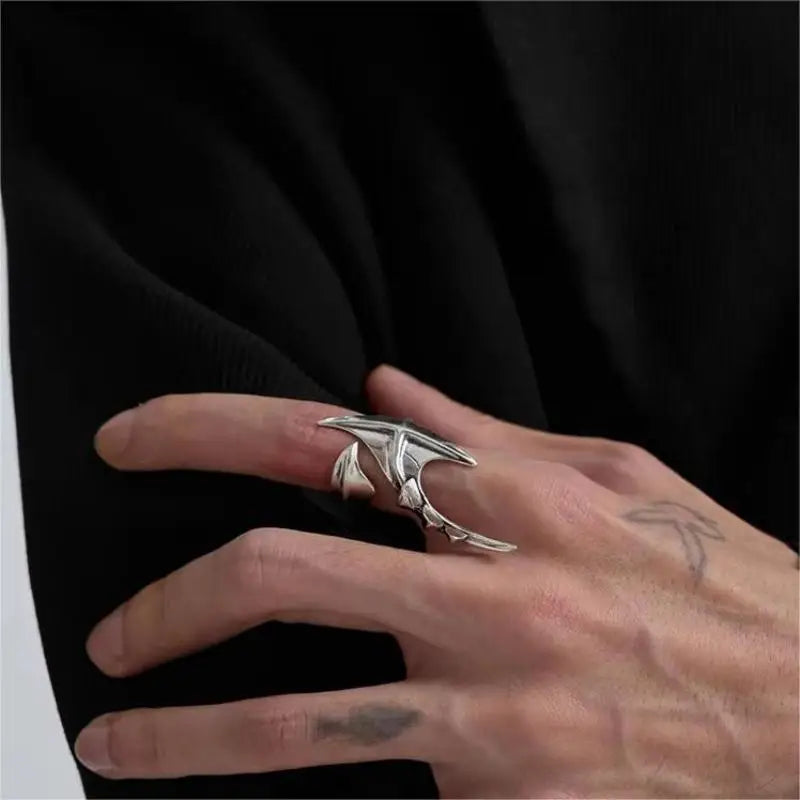 Cyberpunk Alien Inspired Irregular Open Ring Costume Accessory