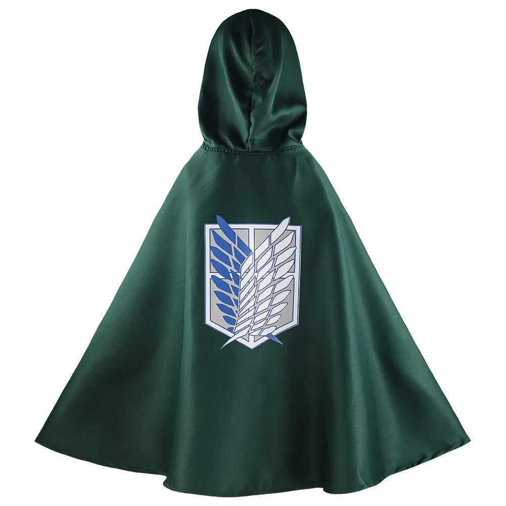 Green Scouting Legion-Inspired Cosplay Cloak for Adults
