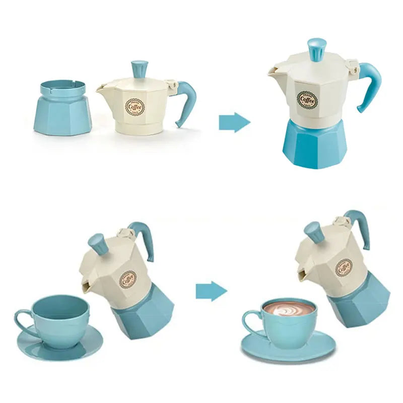 4/11PCS Retend Play Simulation Coffee Set Tableware Play House/Outdoor Kitchen DIY Afternoon Tea Game Toy For Children Kids Gift