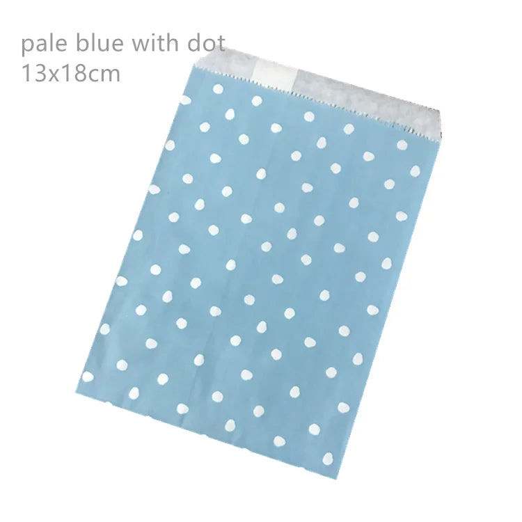 50pcs/ Lot treat candy bag high quality Party Favor Paper Bags Chevron Polka Dot Stripe Printed Paper craft Bags Bakery Bags