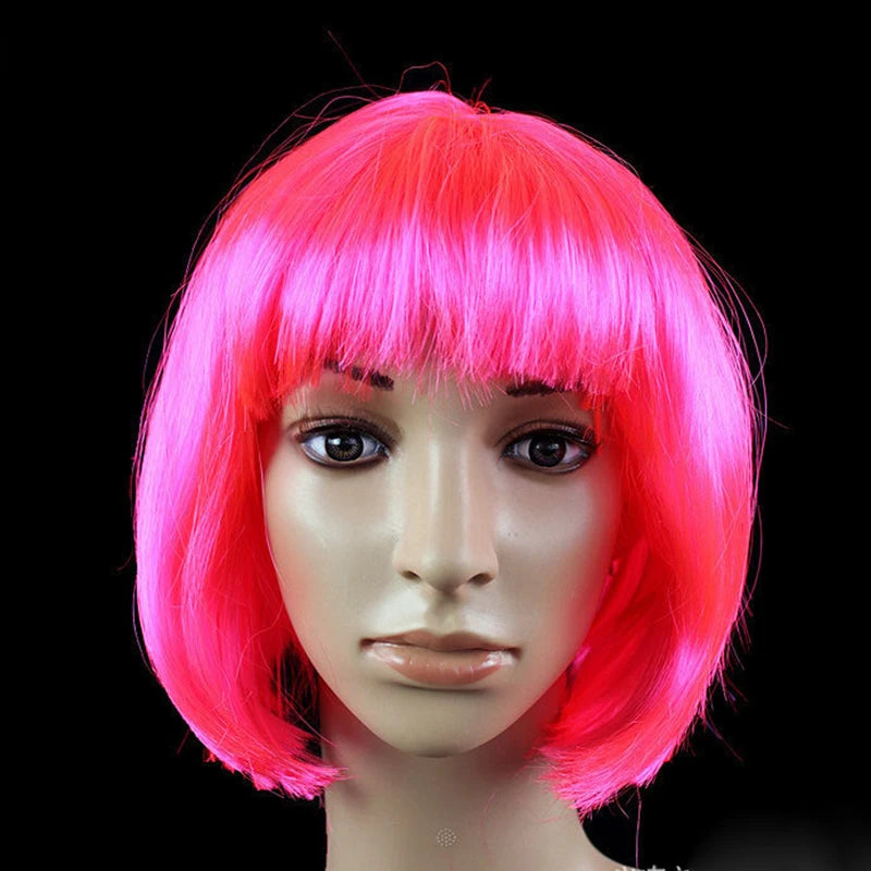 Short Bob Wig Synthetic Costume Wig for Cosplay & Parties