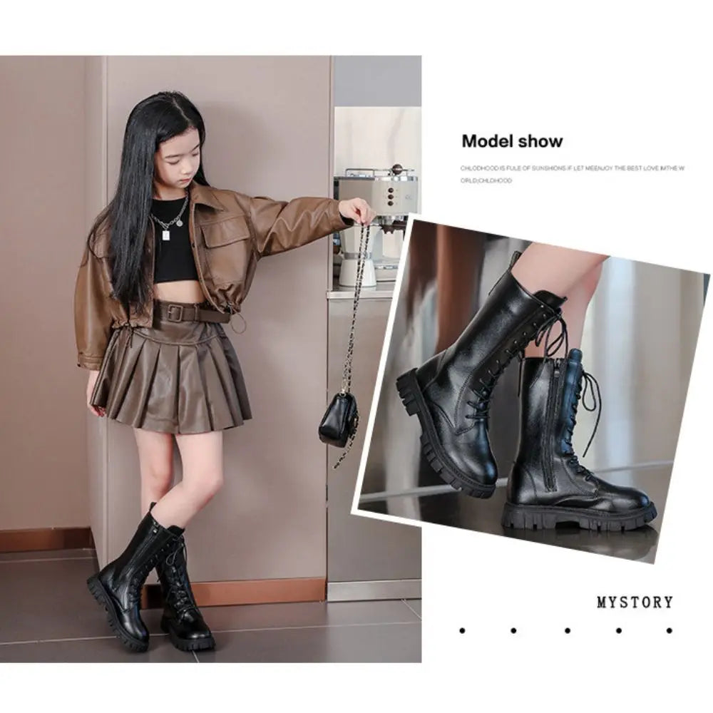 Girls White Long Boots for Cosplay Halloween & Dress Up