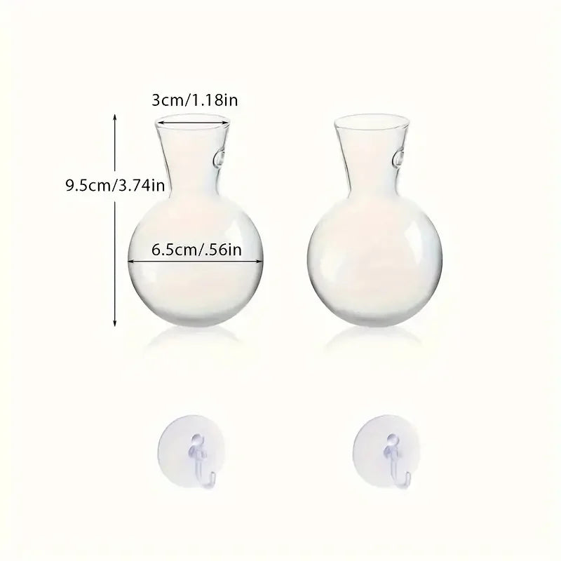 Creative Semi Circular Class Wall Mounted Vase Flower Plate Plant Hydroponic Aquarium Wall Fish Tank Aquarium Home Decoration