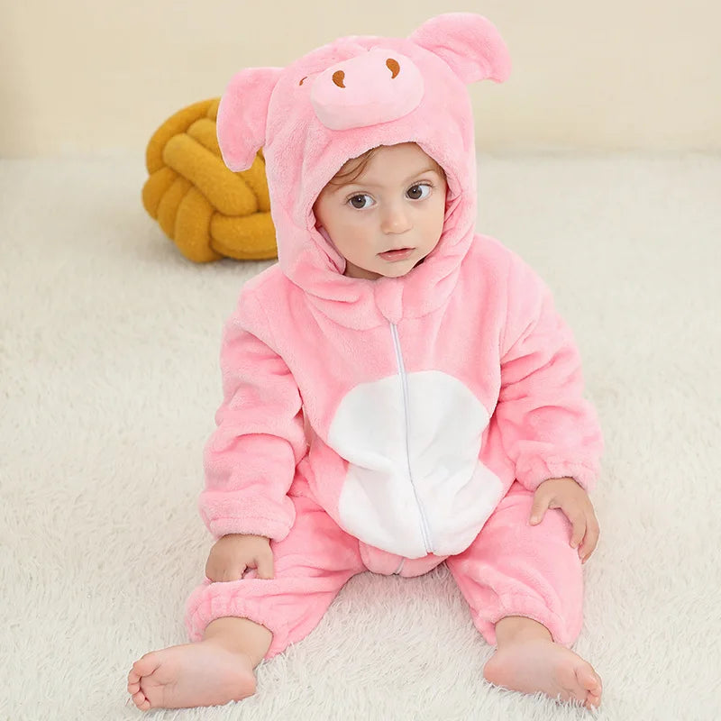 Baby Dinosaur Hooded Romper Costume for Halloween & Winter