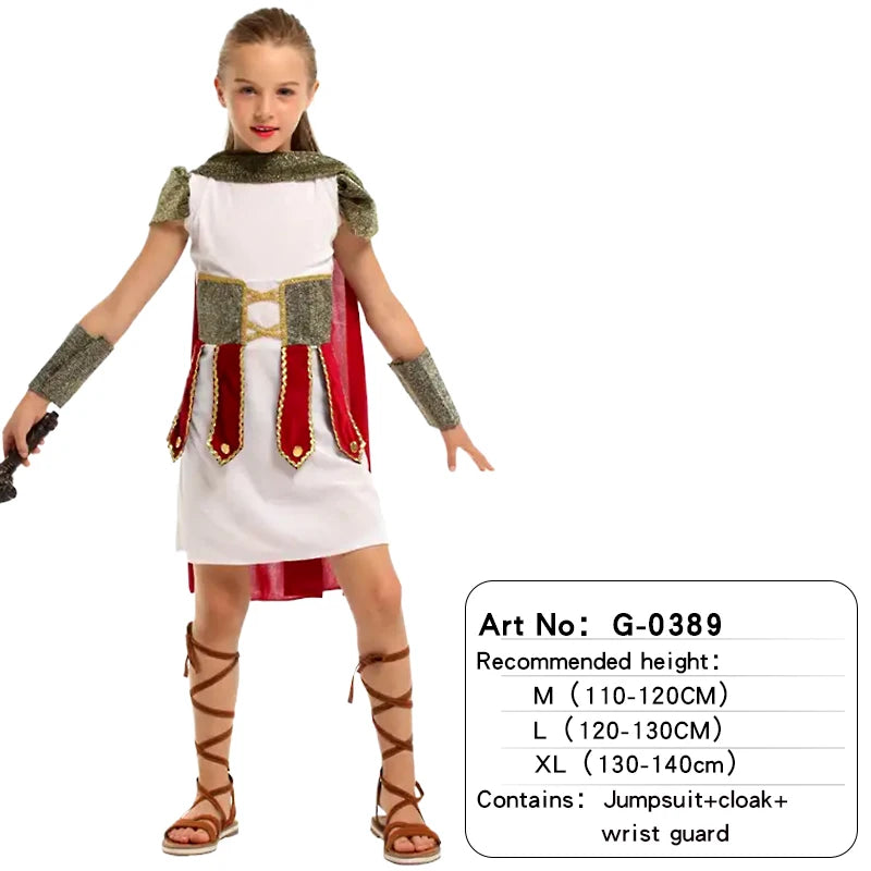 Kids Roman Warrior Costume for Halloween & Parties