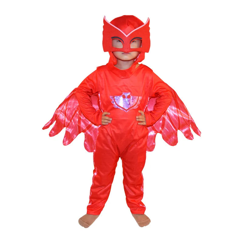 Kids Cartoon Hero Jumpsuit Costume with Mask