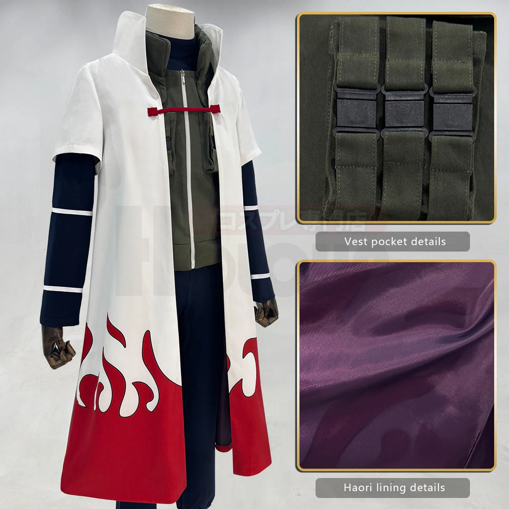 Anime-Inspired Ninja Cosplay Costume Cloak Vest & Pants
