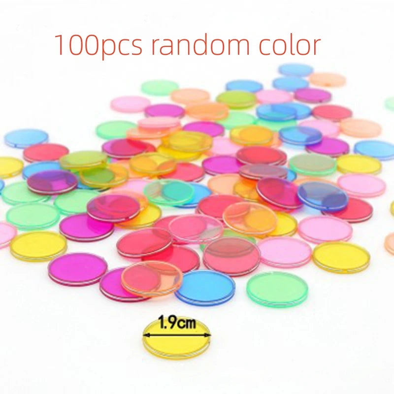 Montessori Bingo Magnetic Chips With Wand Set Game Counting Color Sorting Teaching Aids Science Educational Toy for Children Kid