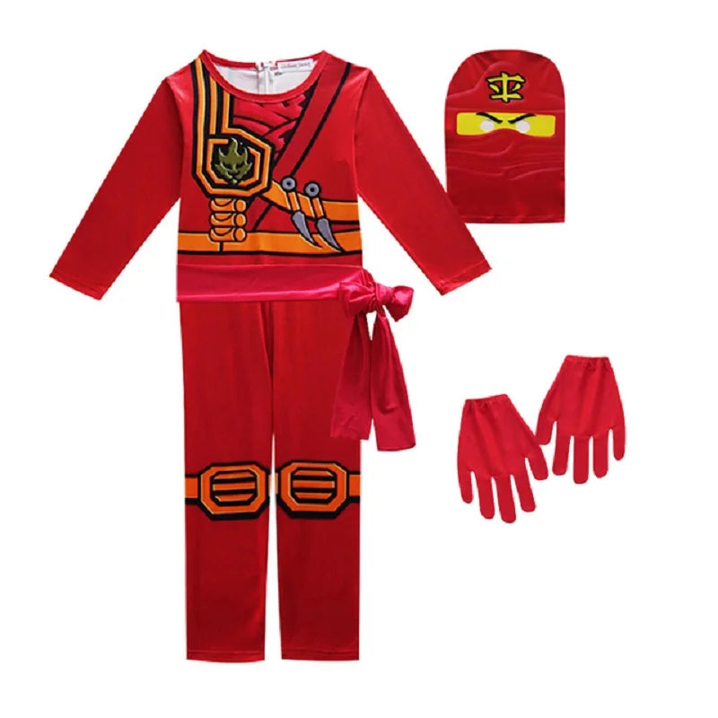 Ninja Cosplay Jumpsuit Costume Set for Halloween & Parties